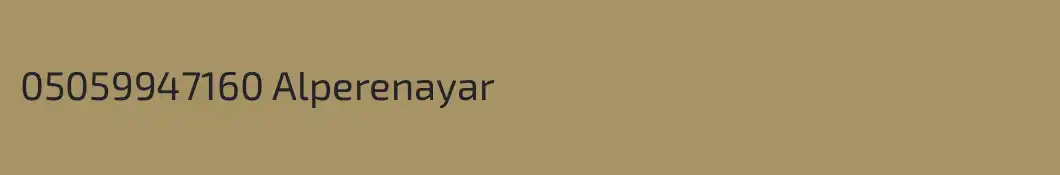 05059947160 Alperenayar